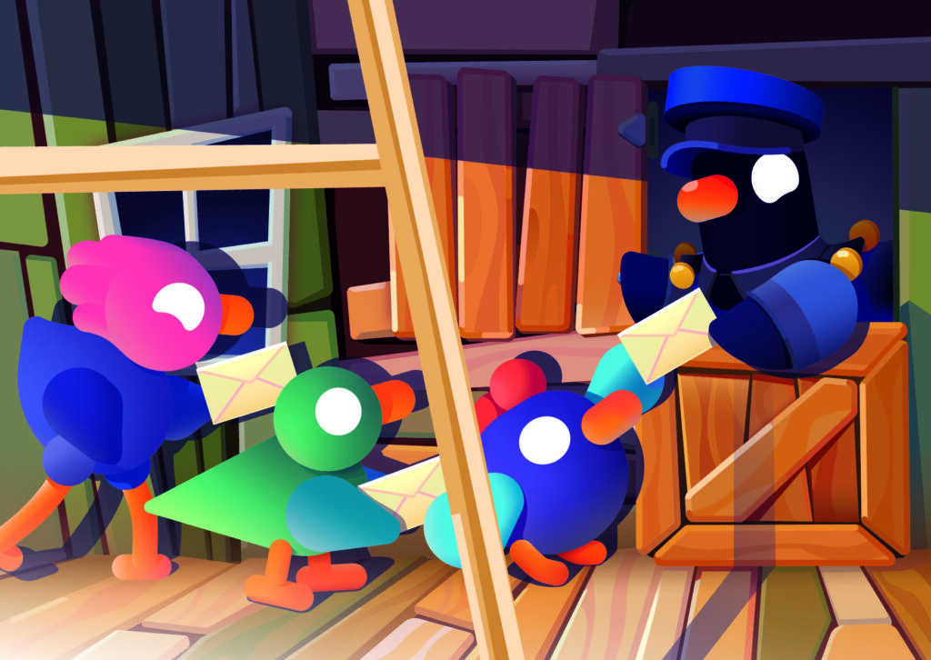 Postcard illustrated for Kurzgesagt (2022).