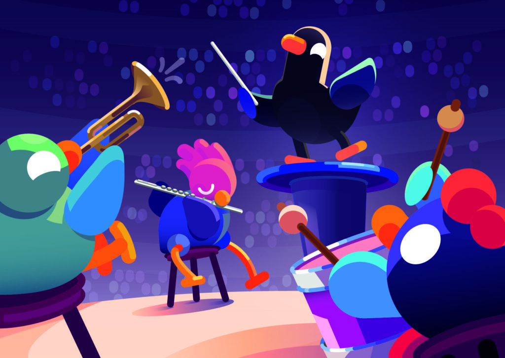 Postcard illustrated for Kurzgesagt (2021).