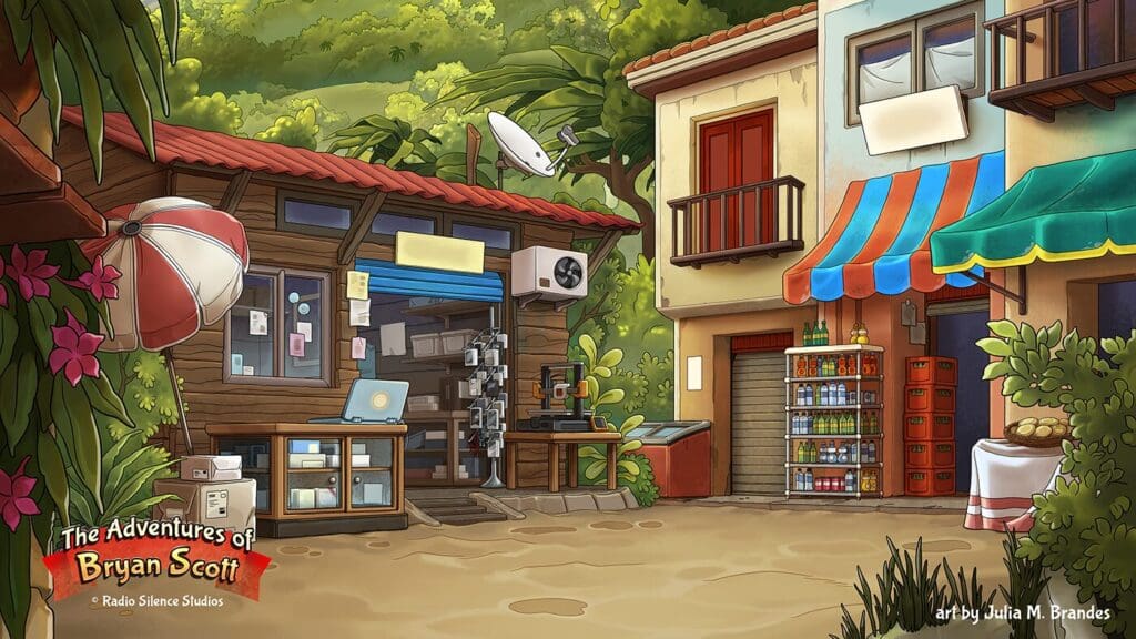 The Adventures of Bryan Scott (2023) © Radio Silence Studios. Based on a layout by Johanna Rupprecht.