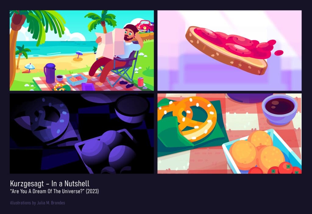Scenes illustrated for Kurzgesagt (2023).