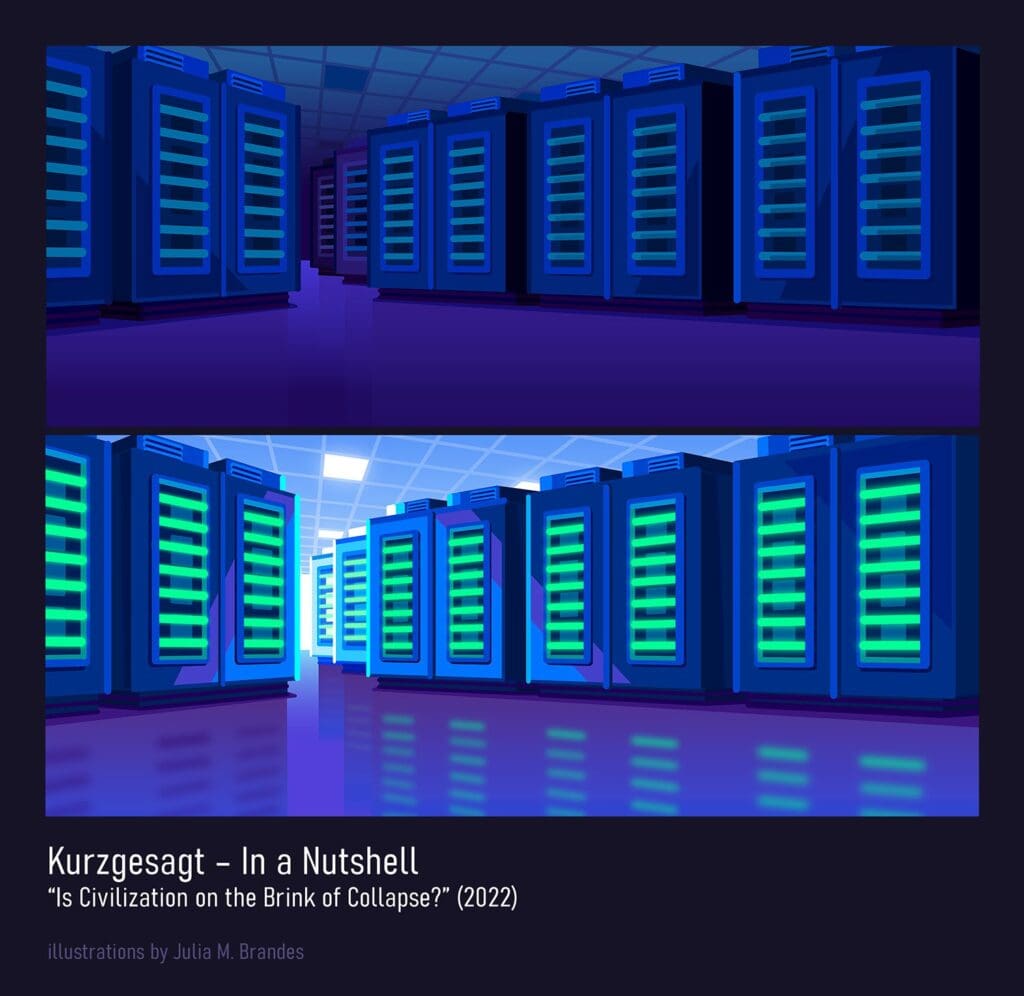 Scenes illustrated for Kurzgesagt (2022).